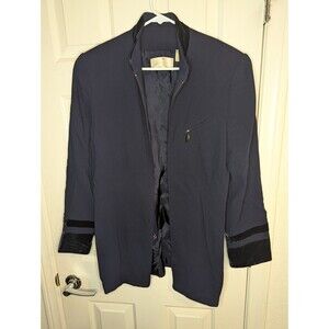 Dana Buchman Zippered Blue Suit Jacket Womens Size 14